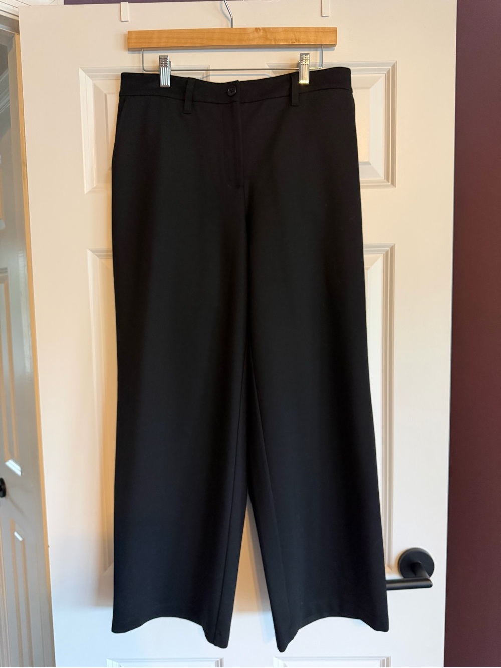 Eileen Fisher Black Wide-Leg Women's Trousers